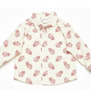 Brand new Gucci Boys dress shirt size 3 Baby Boys Beige Popeline Printed